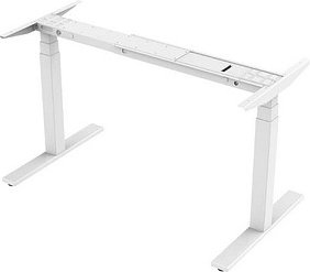 BISLEY E-WonderTech höhenverstellbares Schreibtischgestell verkehrsweiß rechteckig, T-Fuß-Gestell weiß 110,0 - 180,0 x 6...
