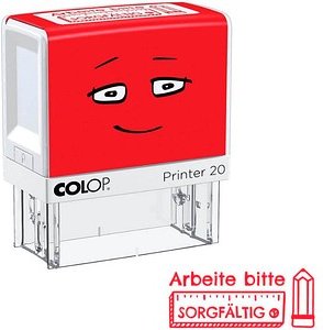 Thumbnail - COLOP NIO School Motivstempel Arbeite sorgfältig 38,0 x 14,0 mm