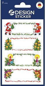 AVERY Zweckform Aufkleber Weihnachtsmotive, 12 Etiketten