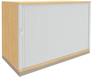 fm fastline Rollladenschrank silber, königsahorn 1 Fachboden 120,0 x 44,2 x 78,1 cm