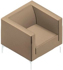 Quadrifoglio Besuchersessel Arte creme weiß Stoff, 1 St.