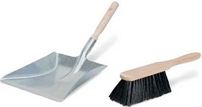 WIHEDÜ Kehrgarnitur silber Metall 28,0 cm breit, 5 St.