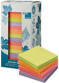 inFO Recycling Haftnotizen farbsortiert, 16 Blöcke