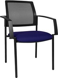 Topstar Besucherstühle BtoB 10 BB200A G260 blau, schwarz Stoff, 2 St.