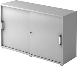 HAMMERBACHER Schiebetürenschrank 1752S, V1752S/5/5/CE lichtgrau 1 Fachboden 120,0 x 40,0 x 74,8 cm