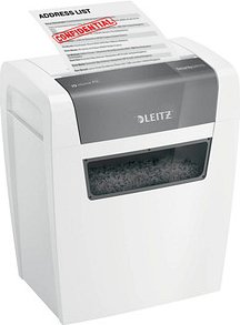AKTION: LEITZ IQ Home Aktenvernichter mit Partikelschnitt P-4, 4 x 28 mm, bis 6 Blatt, weiß mit 5 Euro CashBack