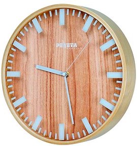 Thumbnail - PEWETA Funkwanduhr braun Holz, Ø 30,0 cm
