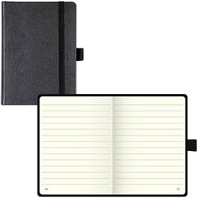 BRUNNEN Notizbuch KOMPAGNON ca. DIN A6 liniert, schwarz Hardcover 192, davon 16 zum Heraustrennen Seiten, 1 St.
