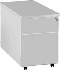 Kerkmann Rollcontainer lichtgrau 2 Auszüge 42,0 x 80,0 x 54,0 cm