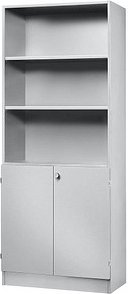 HAMMERBACHER Regalschrank Savona, V6770/5/5/SG lichtgrau 80,0 x 42,0 x 200,4 cm, 1 St.