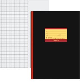 BRUNNEN Schulheft Oberschule 9,0 cm Rand Lineatur 26a kariert DIN A4 Außenrand, 20 Blatt