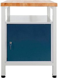 ADB Werkbank lichtgrau, anthrazitgrau 60,0 x 60,0 x 84,0 cm