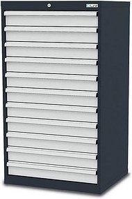Thumbnail - Simplaflex® Systemeinrichter C-Line Schubladenschrank anthrazit 11 Schubladen 70,0 x 57,5 x 122,0 cm, 1 St.