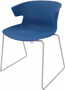 Quadrifoglio Besucherstuhl COVE OCOVEV02/6JPT kobaltblau Kunststoff