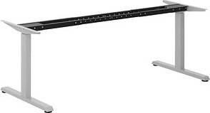 actiforce STEELFORCE 1050 elektrisch höhenverstellbares Schreibtischgestell silber ohne Tischplatte, T-Fuß-Gestell silbe...