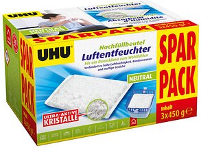 Thumbnail - 3 UHU AIR MAX Raumentfeuchter Nachfüllpack 3x 450,0 g