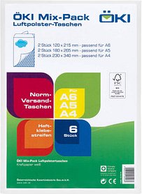 Thumbnail - ÖKI Luftpolstertaschen Mix-Pack weiß für DIN A4, A5, A6