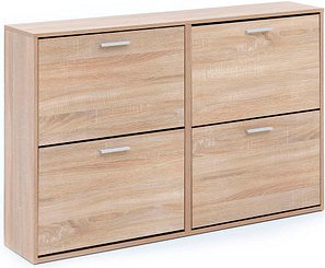 WOHNLING Schuhschrank, WL5.828 sonoma-eiche 4 Fachböden 120,0 x 24,0 x 81,0 cm