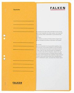 FALKEN Ösenhefter Karton gelb DIN A4, halber Deckel, 50 St.