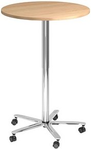 HAMMERBACHER VST08 Stehtisch höhenverstellbar eiche 80,0 x 80,0 x 72,0 - 114,0 cm