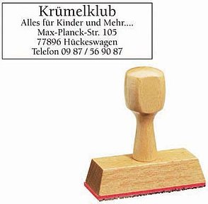 Textstempel, individualisierbar ohne Logo, 1 St.