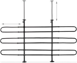 relaxdays Hundegitter Auto schwarz, 1 St.