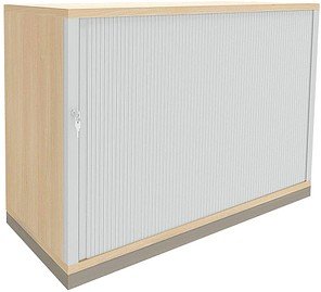 fm fastline Rollladenschrank akazie, silber 1 Fachboden 120,0 x 44,2 x 78,1 cm