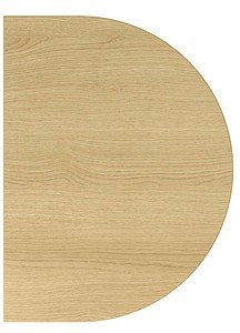 HAMMERBACHER Verbindungsplatte KA60 eiche, halbrund 60,0 x 80,0 x 2,5 cm