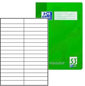 OXFORD Vokabelheft 2-Spalten Lineatur 53 liniert DIN A4 ohne Rand, 32 Blatt