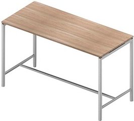 Quadrifoglio Stehtisch Creo eiche rechteckig, 4-Fuß-Gestell weiß, 180,0 x 80,0 x 107,0 cm