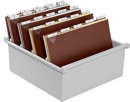 HAN Karteikasten DIN A4 für 1.300 Karteikarten grau ohne Deckel