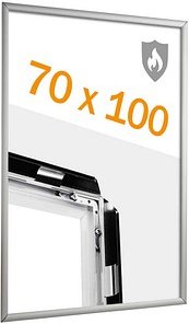 Thumbnail - SPRINTIS Brandschutz-Klapprahmen silber 70,0 x 100,0 cm, 1 St.