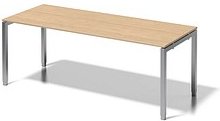 Thumbnail - BISLEY Cito höhenverstellbarer Schreibtisch ahorn, silber rechteckig, 4-Fuß-Gestell silber 200,0 x 80,0 cm