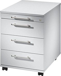 Thumbnail - HAMMERBACHER Prokura Rollcontainer lichtgrau 4 Auszüge 42,8 x 58,0 x 59,0 cm