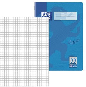 OXFORD Schulheft Touch Lineatur 22 kariert DIN A4 ohne Rand, 16 Blatt, 1 St.