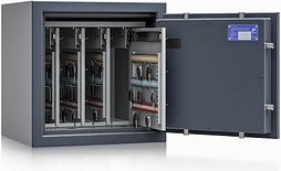 ISS safe4key Schlüsseltresor grau mit 144 Haken, Elektronikschloss, 50,0 x 42,0 x 50,0 cm, 1 St.