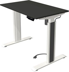 Kerkmann Move 1 advance elektrisch höhenverstellbarer Schreibtisch anthrazit rechteckig, T-Fuß-Gestell weiß 100,0 x 60,0...