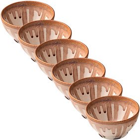 6 HEART & SOUL Schalen Perfect Match Oyster braun 14,0 cm