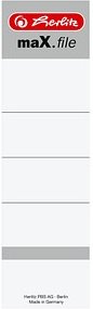 herlitz Einsteck-Rückenschilder maX.file weiß für 8,0 cm Rückenbreite, 10 St.