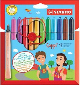 STABILO Cappi Filzstifte farbsortiert, 12 St.
