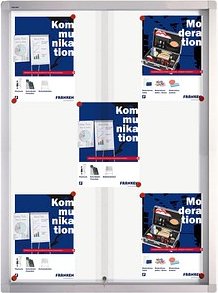 FRANKEN Schaukasten PRO silber 9x DIN A4