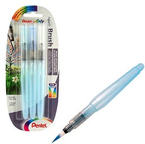 Pentel Aquash Brush Pinsel-Set, 3-teilig