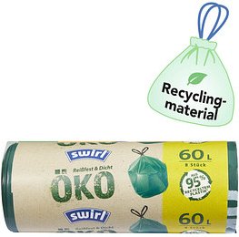 swirl® Müllbeutel Öko 5285824002 60,0 l grün, 8 St.