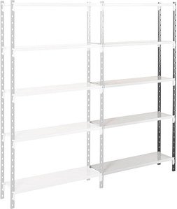 Manorga Anbau-Schwerlastregal AAZ2010605NSAB014 lichtgrau, graphitgrau 100,0 x 60,0 x 200,0 cm