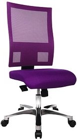 Topstar Bürostuhl Nito, PRONETSYT33 Stoff lila, Gestell alu