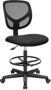 SONGMICS Arbeitsdrehstuhl schwarz