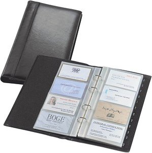 SIGEL Visitenkarten-Ringbuch Torino schwarz