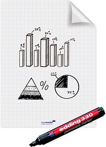Legamaster Flipchart-Folie Magic-Chart Flipchart kariert 60,0 x 80,0 cm, 25 Blatt