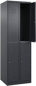 Thumbnail - CP Spind Classic Plus anthrazitgrau 080300-20 S10047, 4 Schließfächer 60,0 x 50,0 x 185,0 cm