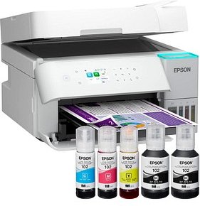 AKTION: EPSON EcoTank ET-3956 3 in 1 Tintenstrahl-Multifunktionsdrucker weiß mit 60 Euro CashBack